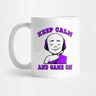 Keep Calm And Game On Purple Mug